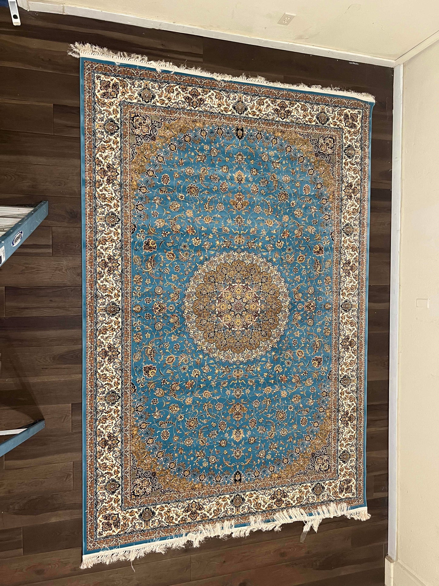 Machine Made Rugs, Isfahan Design, Blue