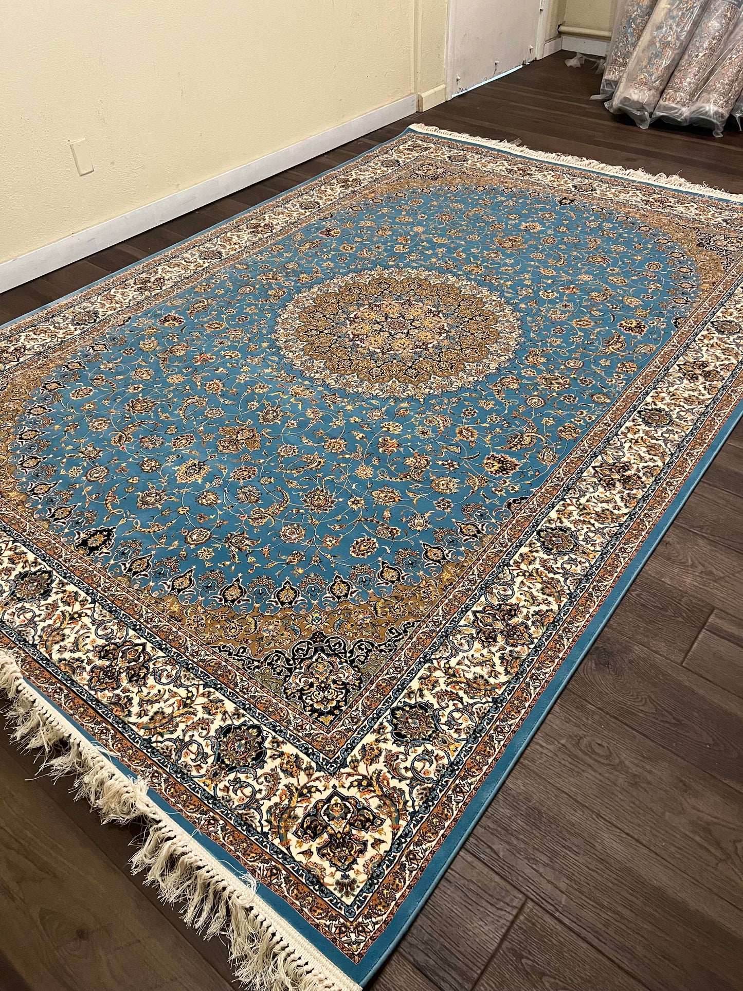 Machine Made Rugs, Isfahan Design, Blue