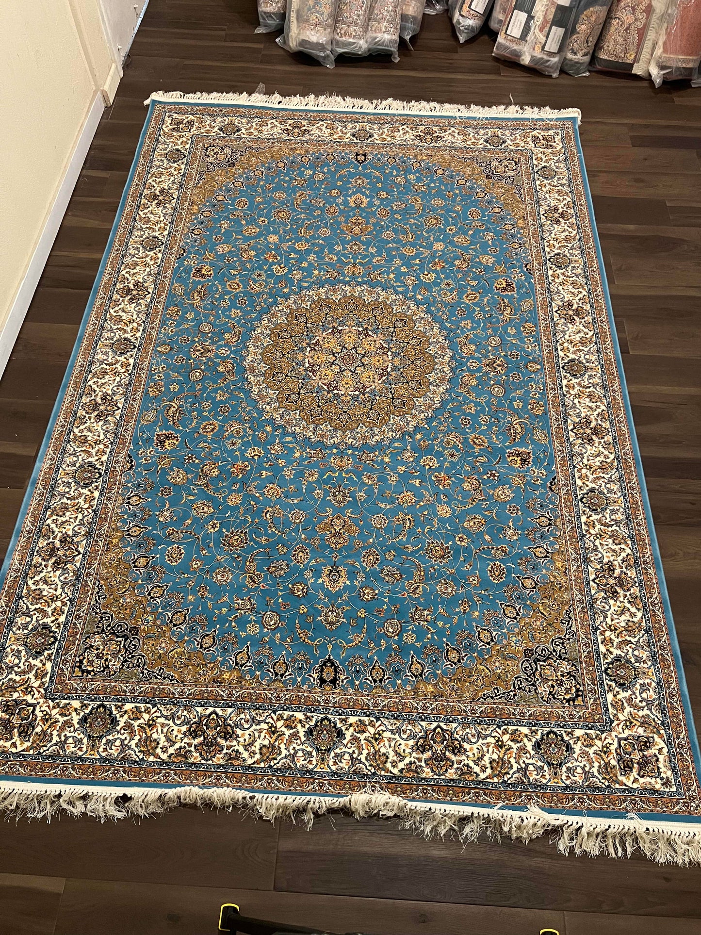 Machine Made Rugs, Isfahan Design, Blue