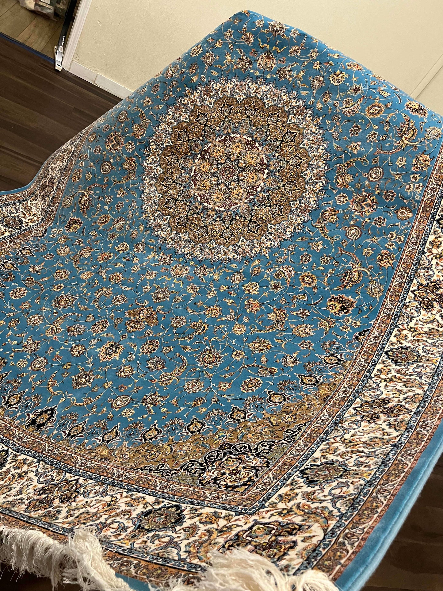 Machine Made Rugs, Isfahan Design, Blue