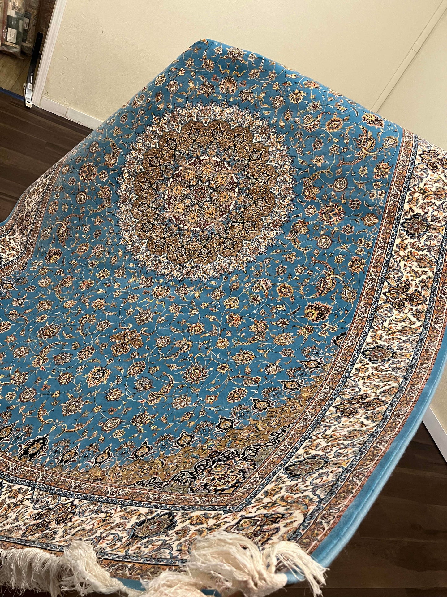 Machine Made Rugs, Isfahan Design, Blue